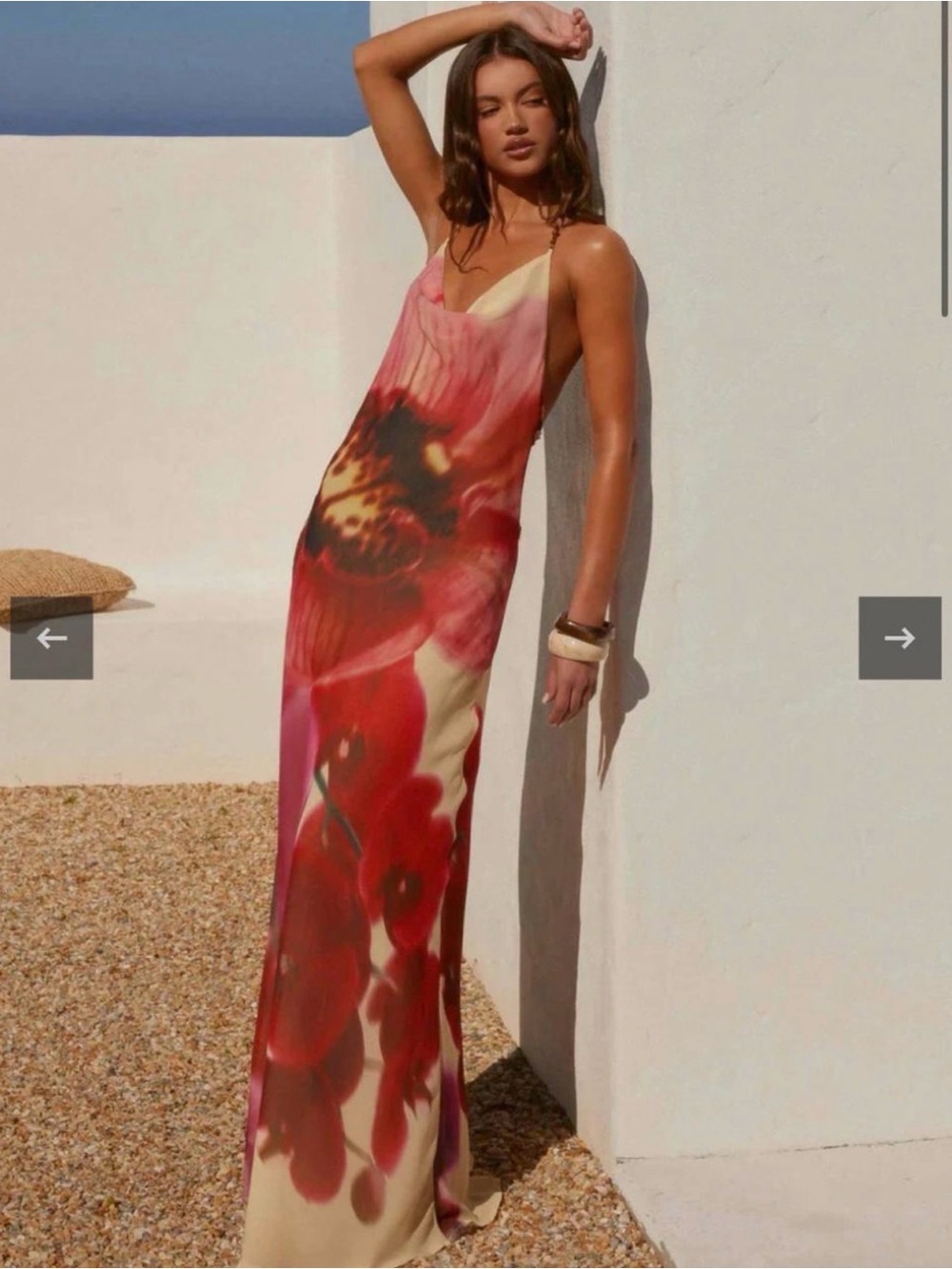 BNWT Peppermayo Pink and Red Floral Slip Maxi Dress